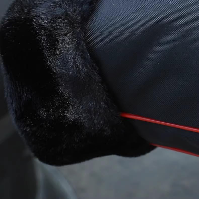 HKSICHENGKEJI Guantes de manillar de felpa para motocicleta, guante...