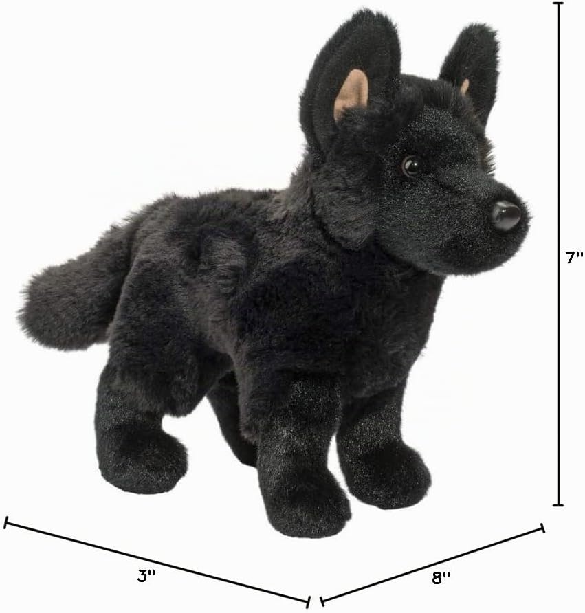 Douglas Harko Perro pastor alemán negro de peluche