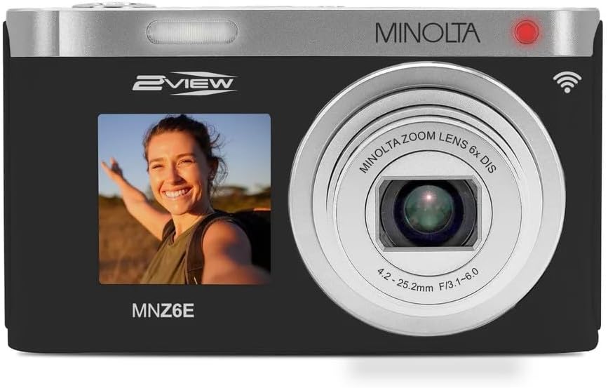 Cámara digital Minolta MNZ6E 64MP 4K Ultra HD Wi-Fi con pantalla LC...