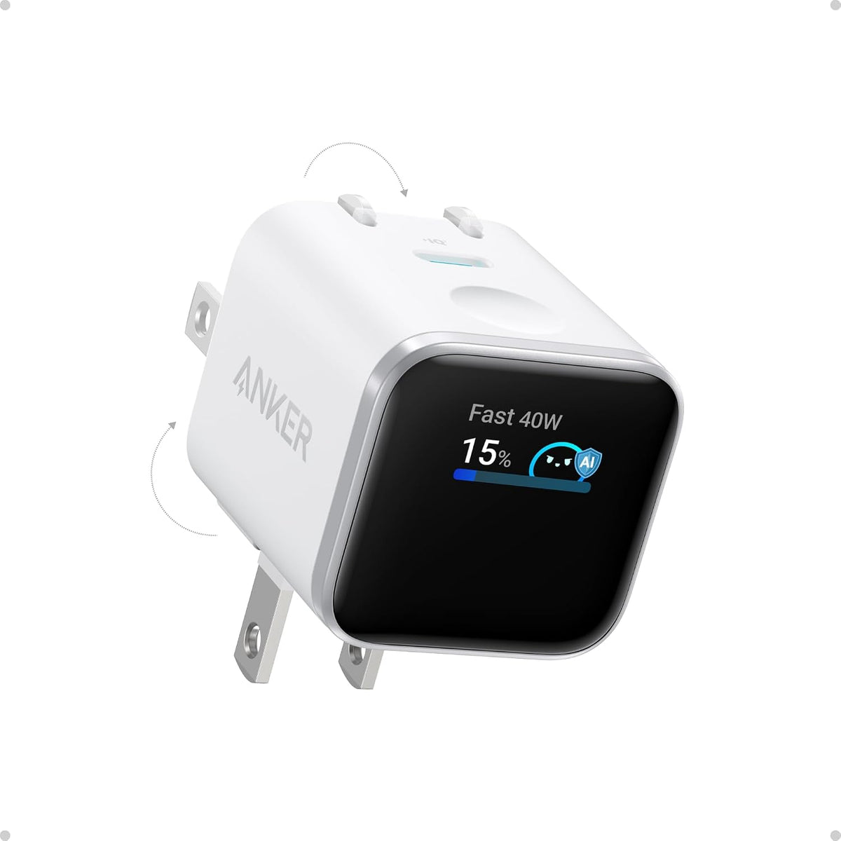 Anker Cargador de pantalla inteligente nano, cargador rápido USB C...