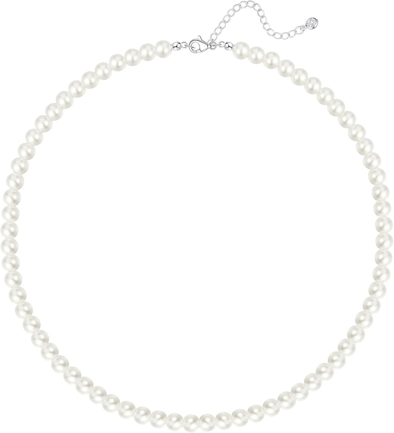 FUNEIA Collar de Perla Delicado para Mujer, Collar de Perla Falso B...