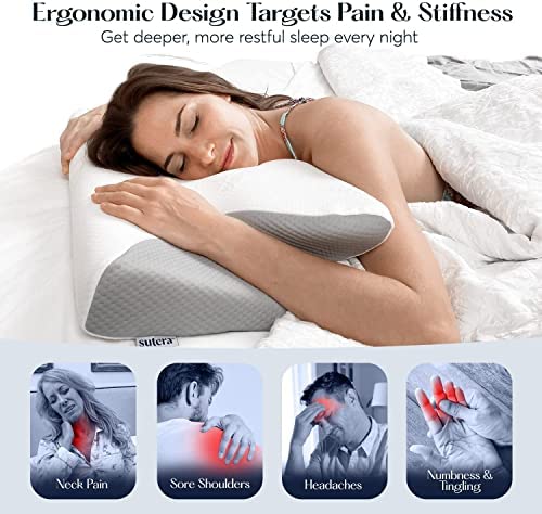 SUTERA - Almohada Dream de espuma viscoelástica de contorno profund...