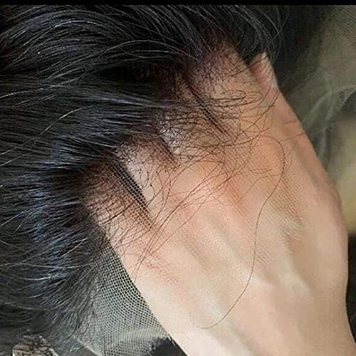 QUINLUX - Pelucas de cabello humano lacio brasileño, con encaje fro...