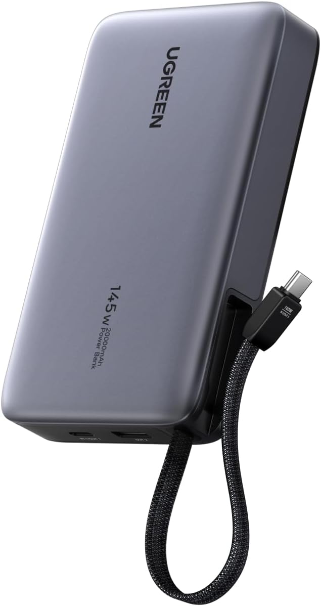 UGREEN Nexode 20000mAh 145W Banco de energía USB-C integrado | Cabl...