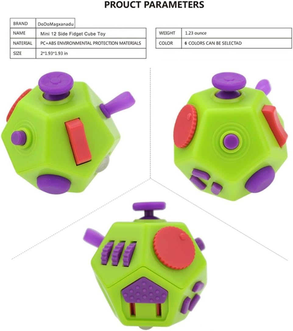Cubo pequeño de juguetes antiestrés \u2013 Cubo de 12 lados antians...