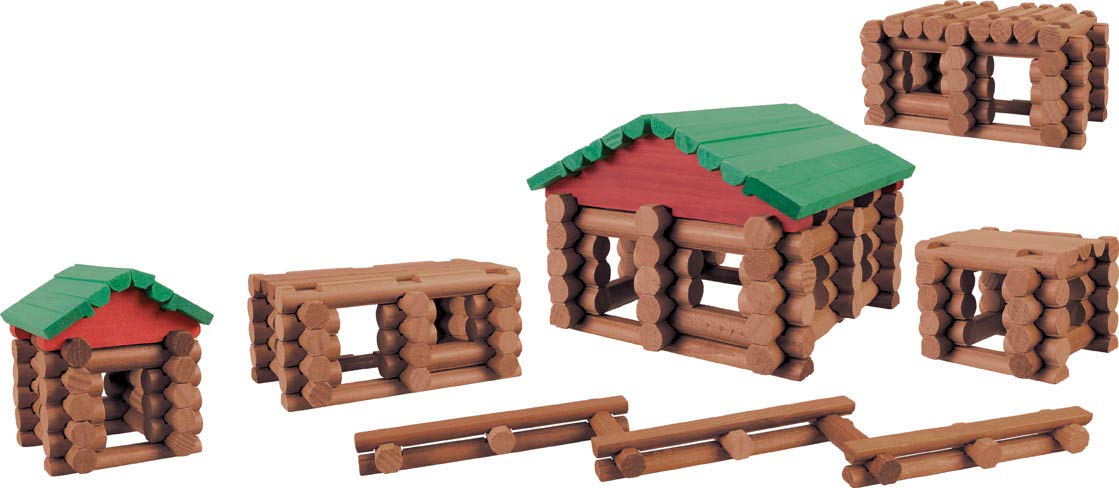 Set de construcción infantil Lincoln Logs, 327 piezas, para niños d...
