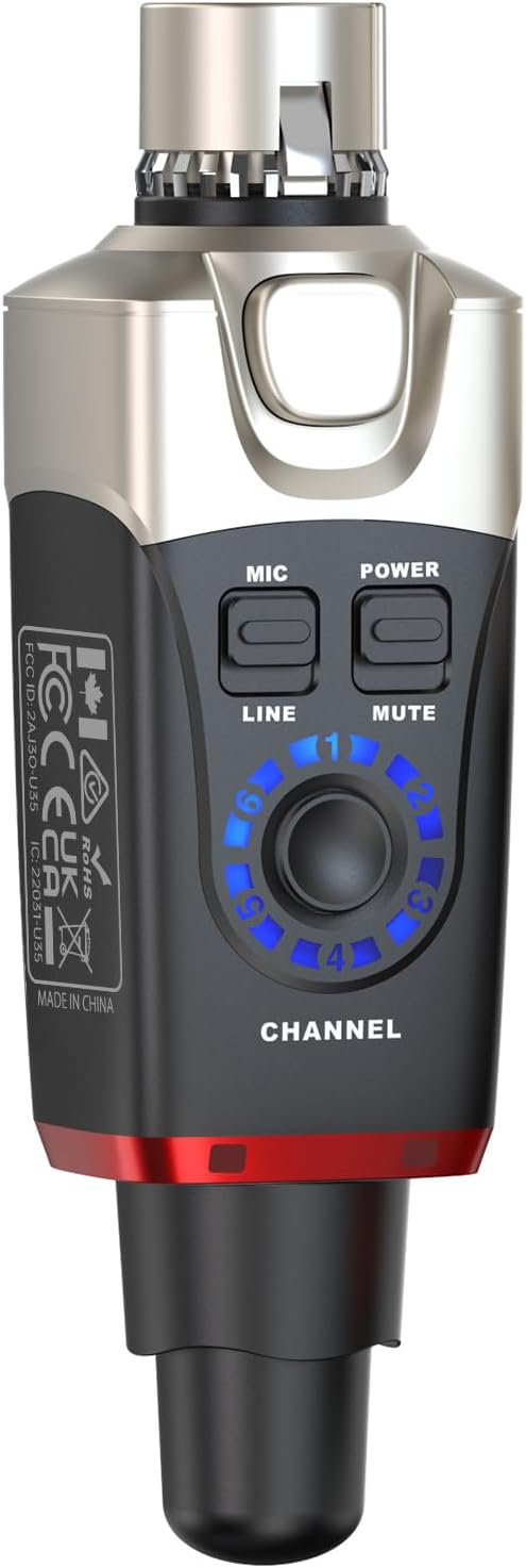 Xvive Transmisor XLR U35T solo para sistema inalámbrico de micrófon...