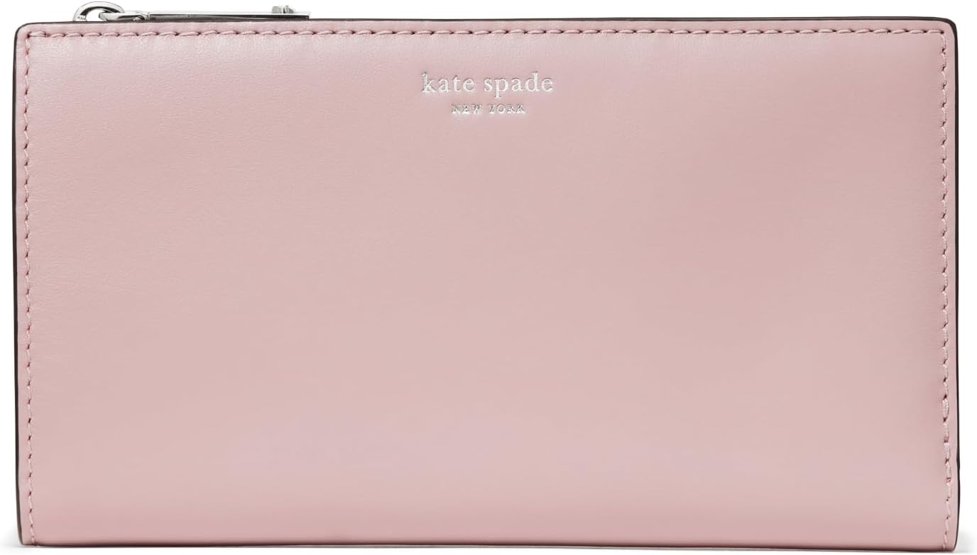 kate spade new york Billetera clásica de cuero liso mediano, Pétalo...