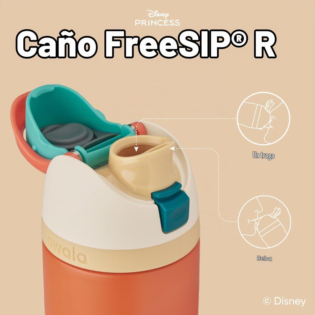 Owala Disney Princess FreeSip Botella de agua aislada de acero inox...
