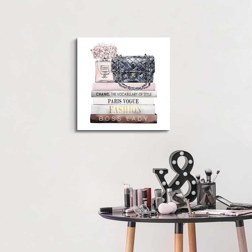 Dream Land Arte de Lona con Libros de Moda y Perfume: Cuadro de Par...