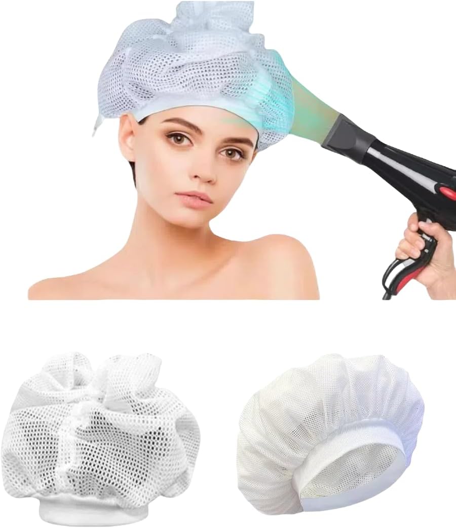 Gorro de red, diseño especial para cabello rizado, reduce el encres...