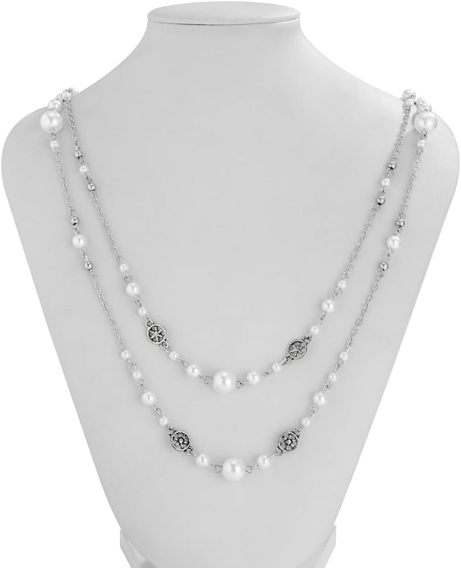 Collares de cadena larga para mujer, collares de perlas para mujer,...