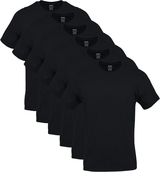 Gildan Camisetas de Cuello Redondo para Hombre, Paquete Múltiple, E...