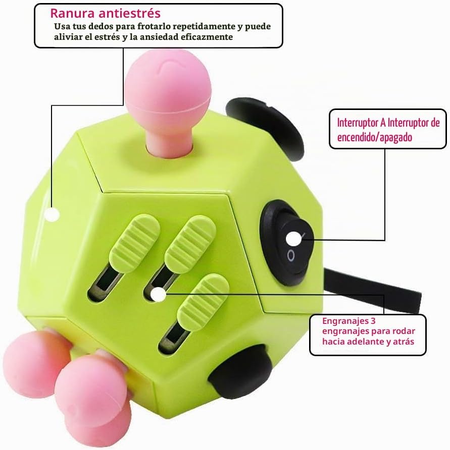 Juguetes Fidget de 12 Lados, Juguetes de Cubo Dodecágono Anti-Ansie...