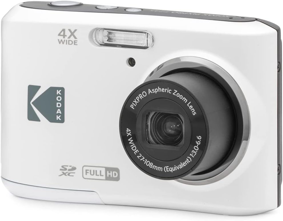 Kodak FZ45WH PIXPRO FZ45 Cámara digital de 16 MP Blanca Paquete con...