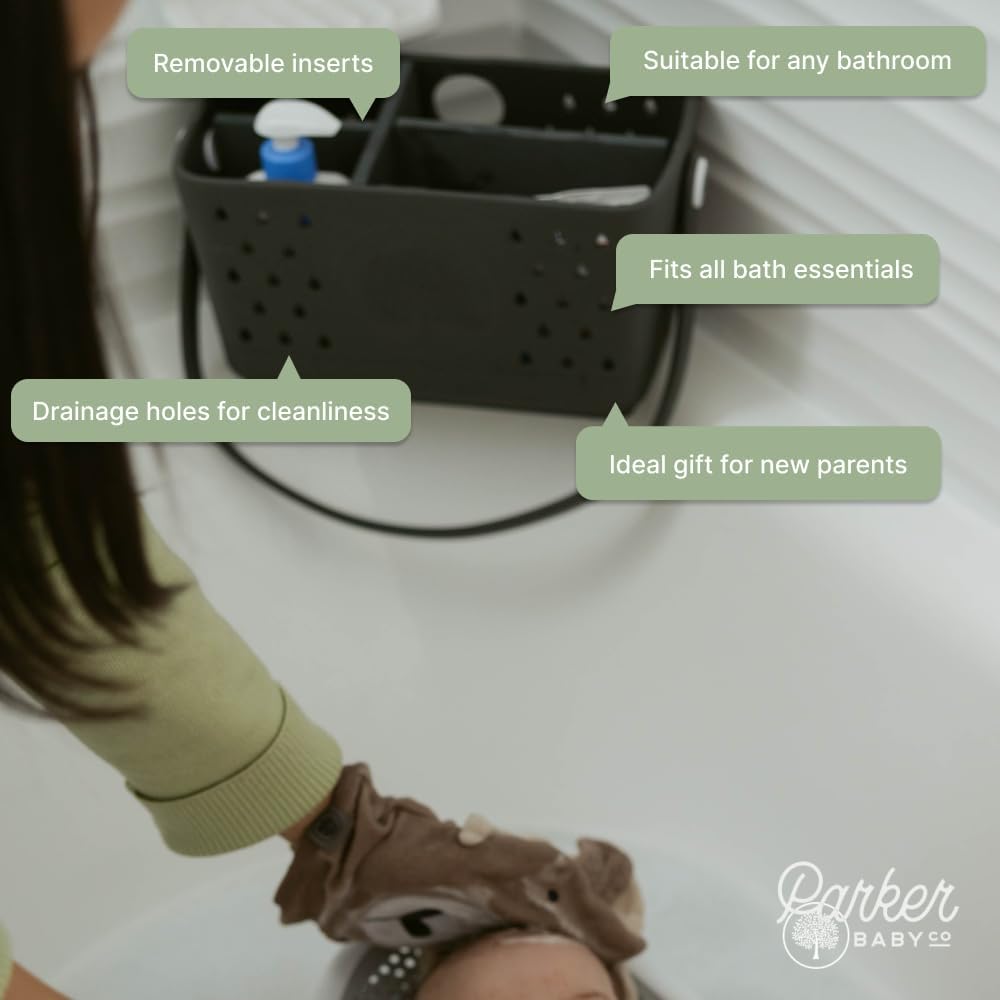 Parker Caddy de Baño para Bebé | Sin BPA y Grado Alimenticio Organi...