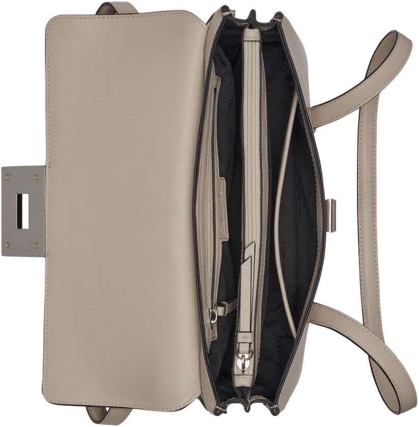 Calvin Klein Saige - Hombro con solapa de triple compartimento, Dun...