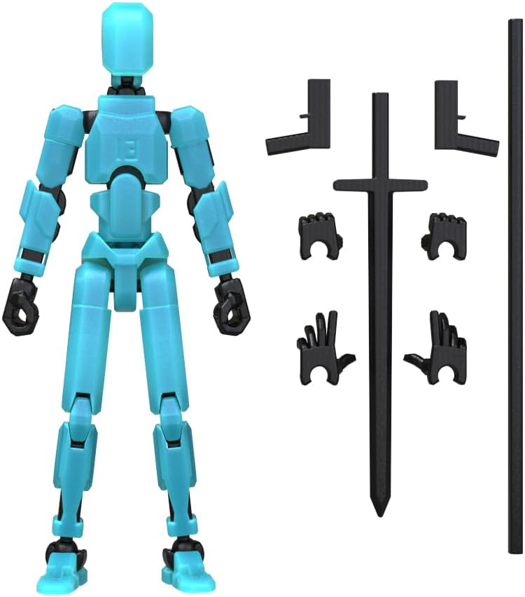 MerryXD T13 Figura de acción 3D, muñeco de ensamblaje completado No...