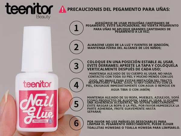 Teenitor Kit de Uñas Postizas Acrílicas, Suministros de Uñas Postiz...