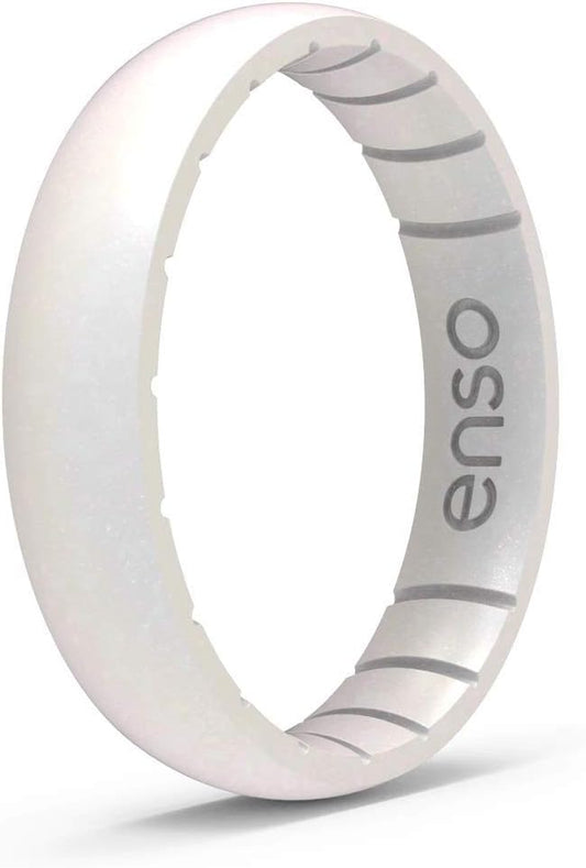Anillo de silicona fino con piedra de nacimiento de Enso \u2013 Uni...