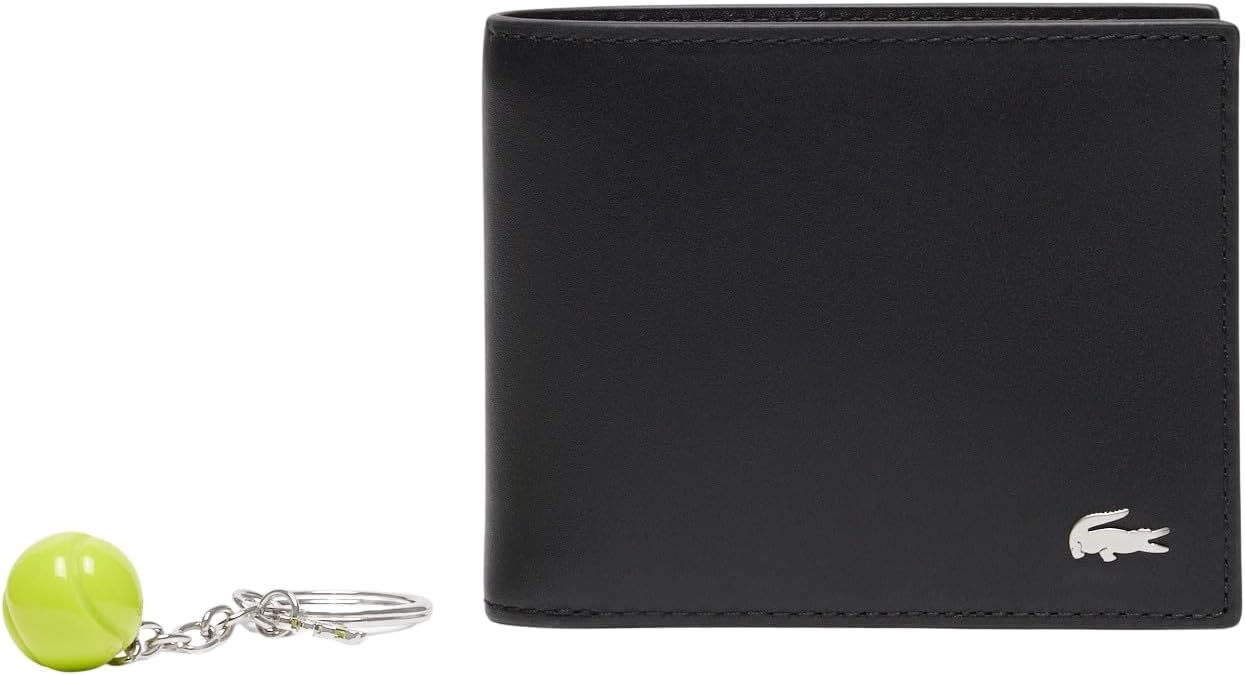Lacoste Juego de regalo para hombre FG Billfold y llavero, Noir Kr...
