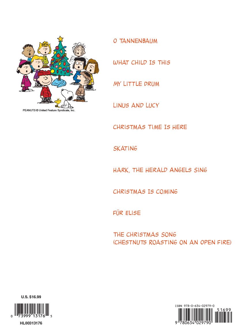 Un cancionero navideño para piano solo de Charlie Brown | Partitura...