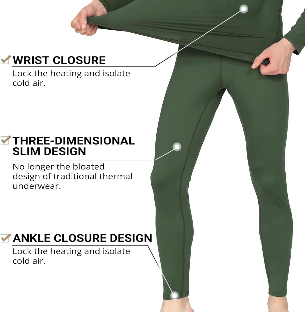 HEROBIKER - Conjunto de ropa interior térmica para hombre, pantalon...