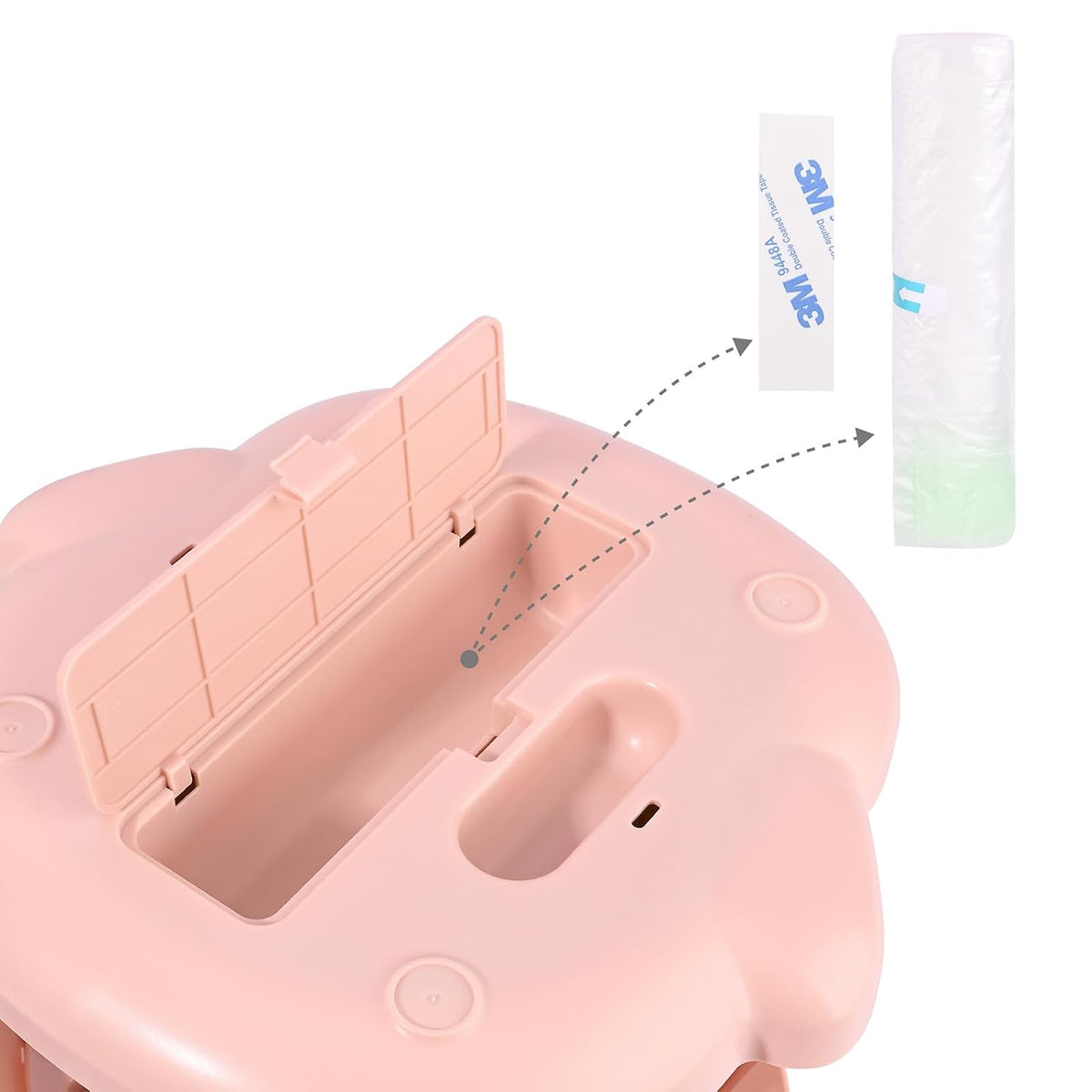 Bebamour Asiento portátil para niños de viaje, silla de inodoro ple...