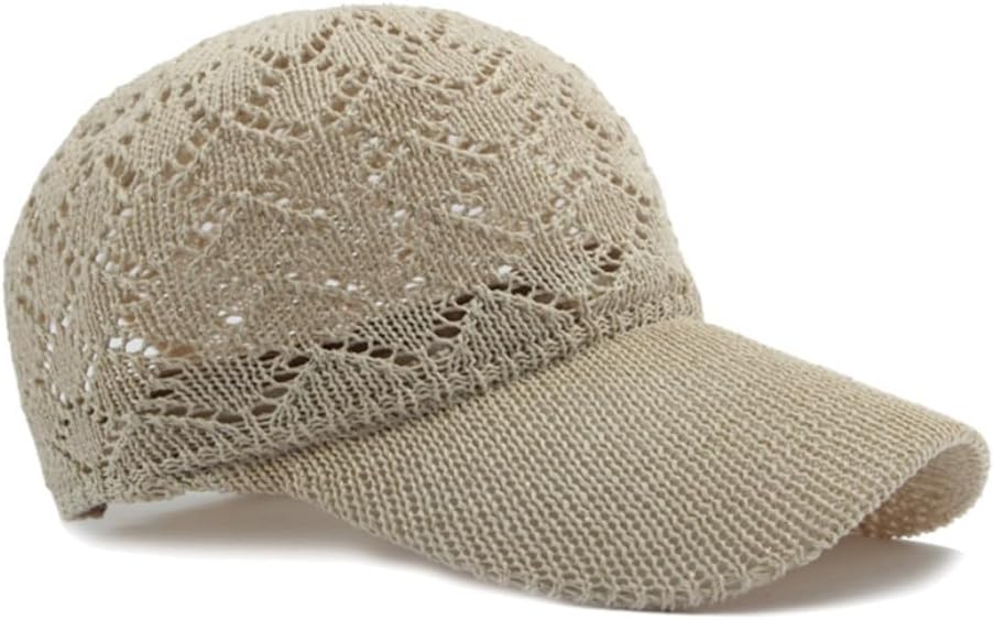 FASHIXD Gorra de béisbol de malla tejida de verano para mujer, somb...