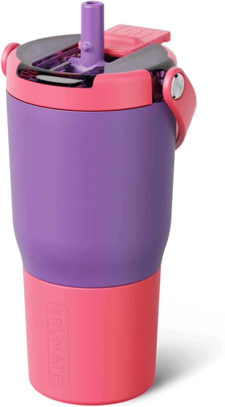 BrüMate Resa Flip - Vaso de viaje de 35 onzas con popote abatible c...