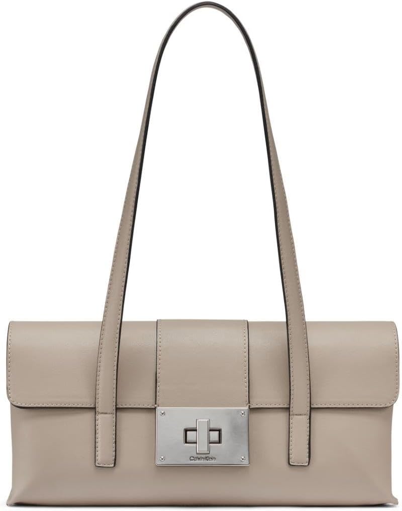 Calvin Klein Saige - Hombro con solapa de triple compartimento, Dun...