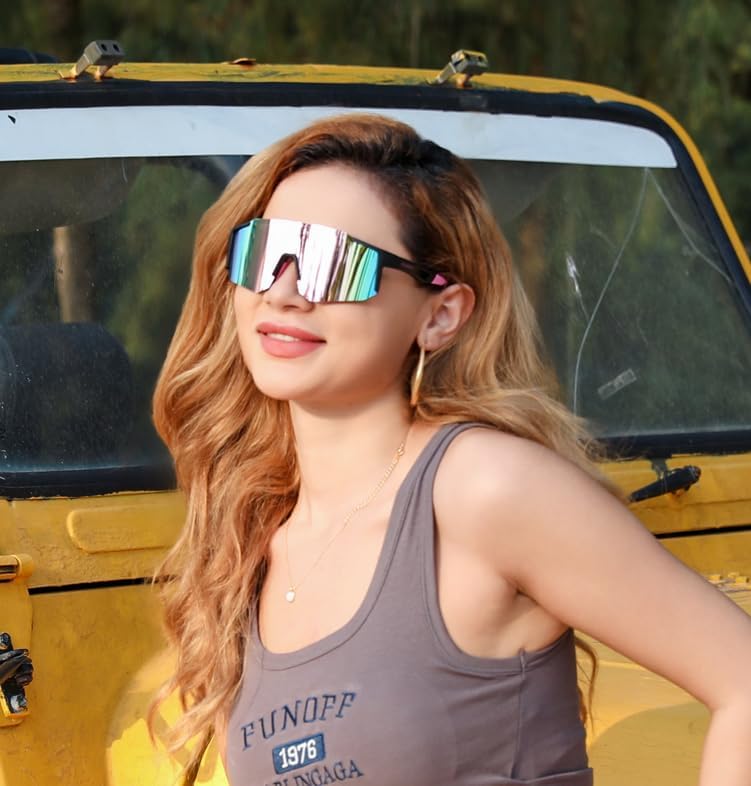 FEISEDY Gafas de sol deportivas para hombres, mujeres y adolescente...