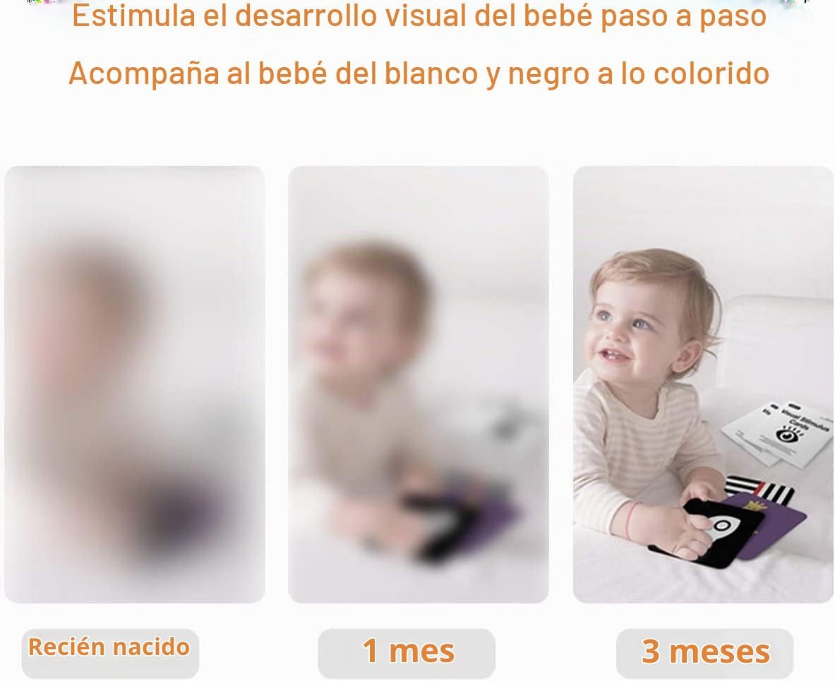beiens Tarjeta flash del bebé del alto contraste, 80pcs 160Page tar...