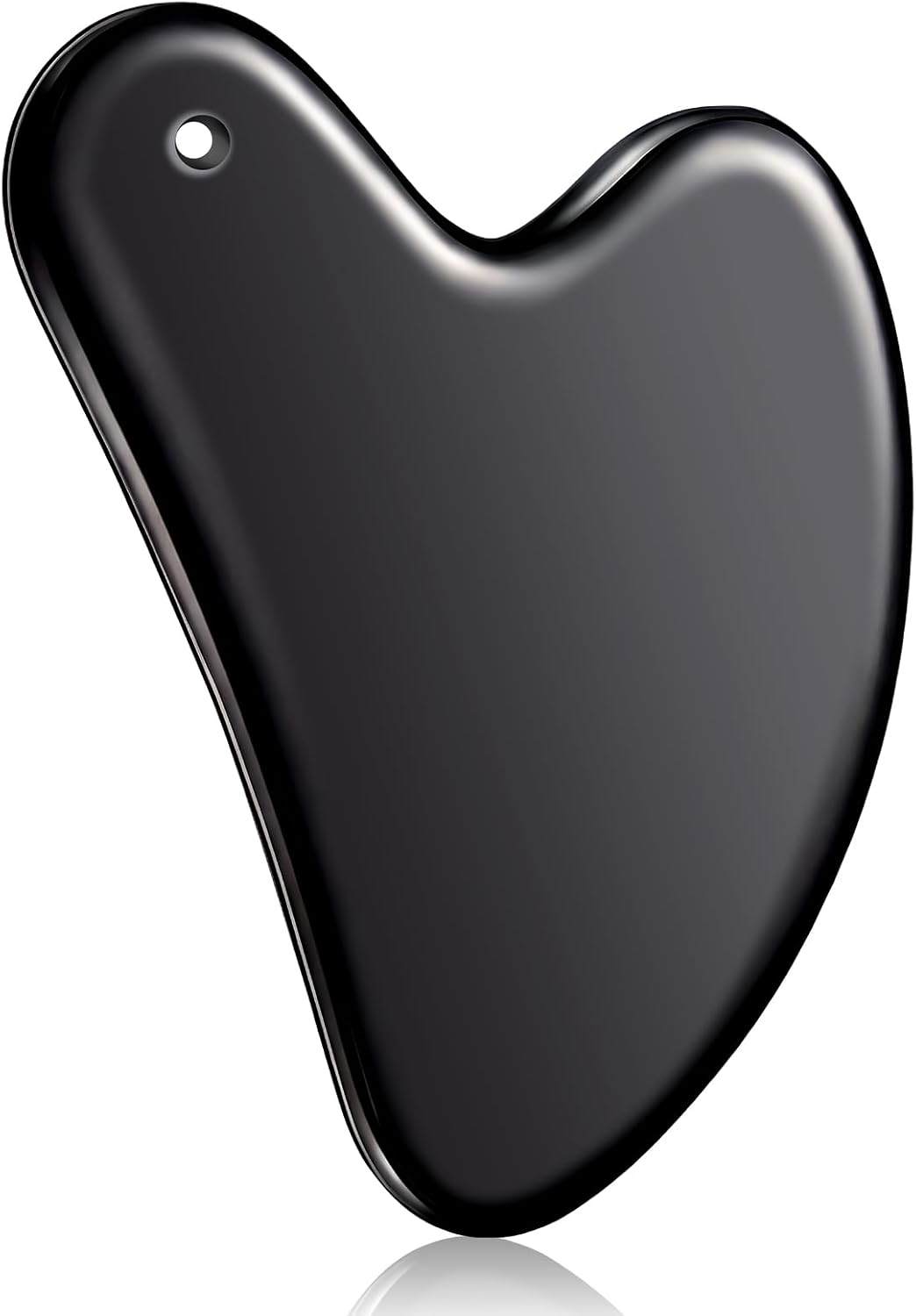 Nuanchu Herramienta facial Gua Sha de acero inoxidable 304, negro,...