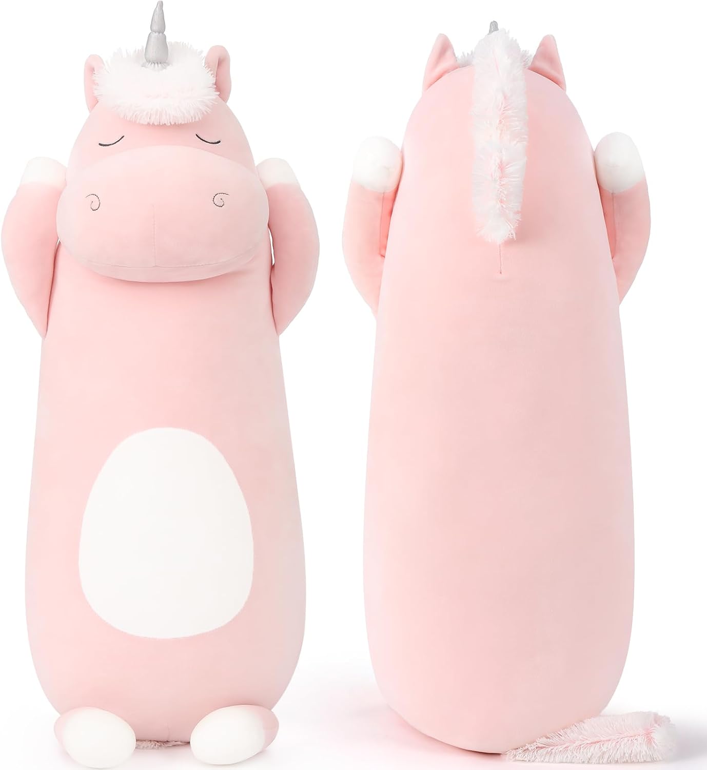 MorisMos Almohada grande con forma de unicornio, 36.2 pulgadas, pel...