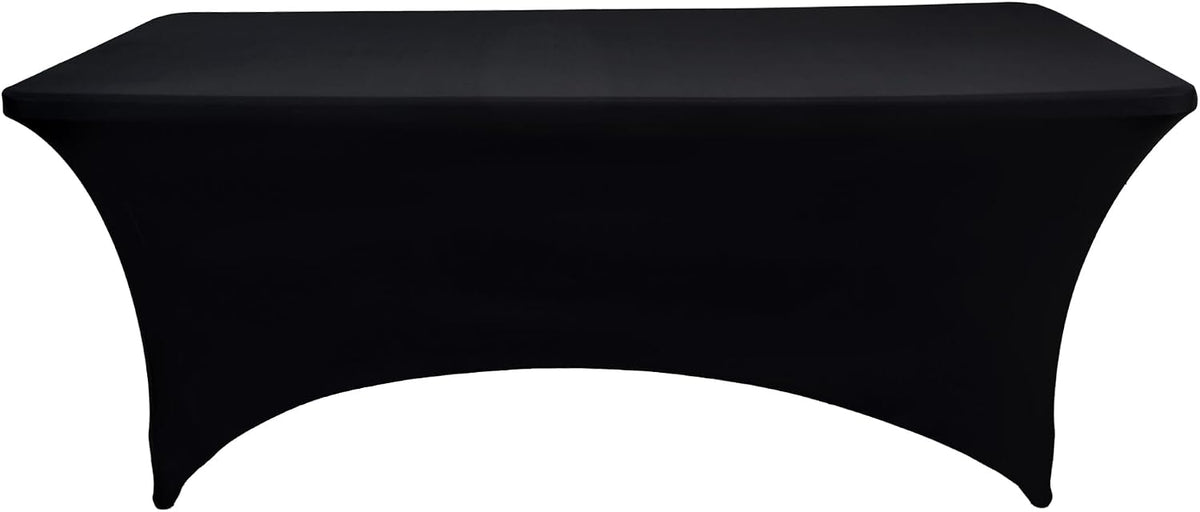 ZarzaaSik Paquete de 2 Cubiertas de Mesa de Spandex Negro de 6 pies...