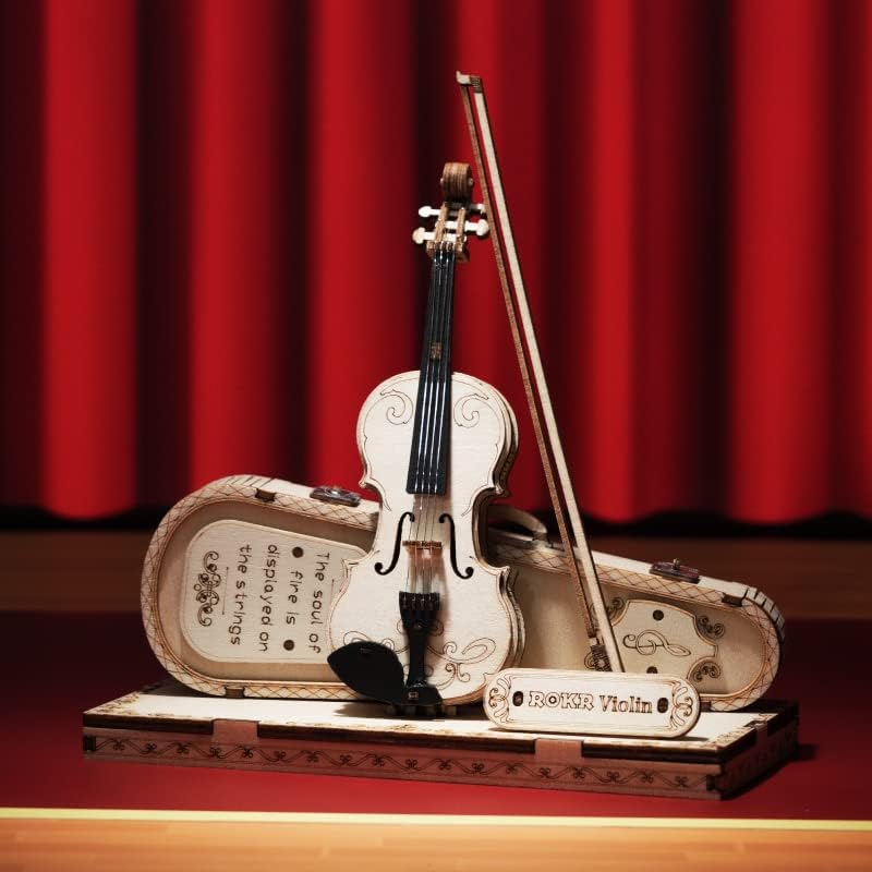 ROKR Rompecabezas 3D de Madera para Adultos Violín, Kit de Modelo d...