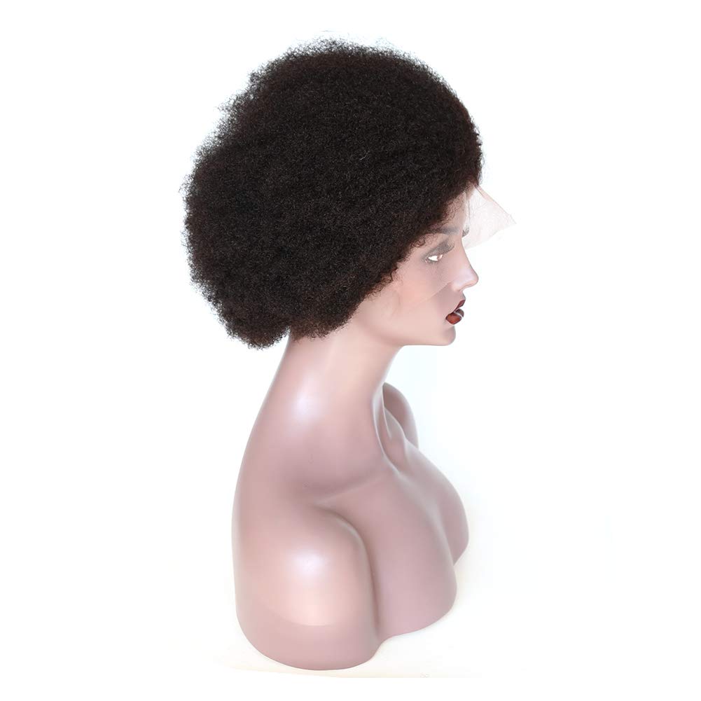 zigzag hair Pelucas de cabello humano afro rizado esponjoso con enc...