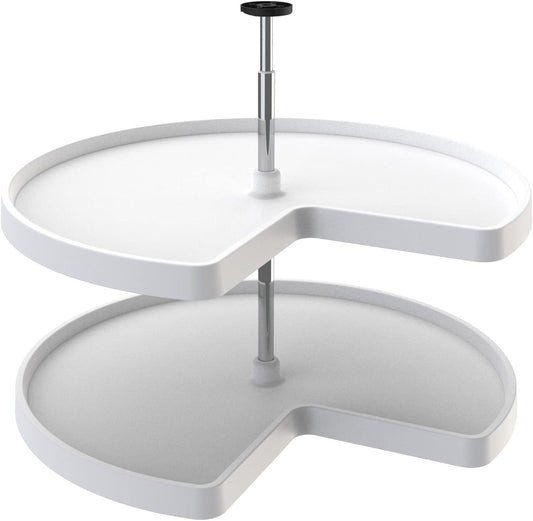 Rev-A-Shelf 32" en forma de riñón de doble nivel Lazy Susan par...