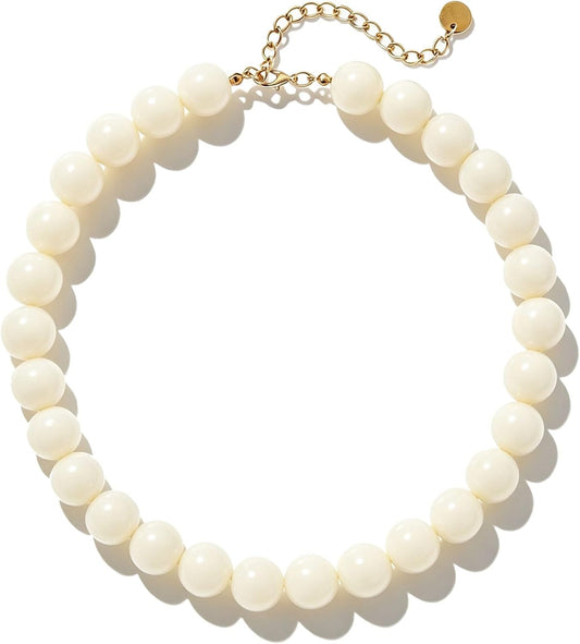 Lsljilidzsw Collar de cuentas gruesas para mujer, 0.631 pulgadas, c...
