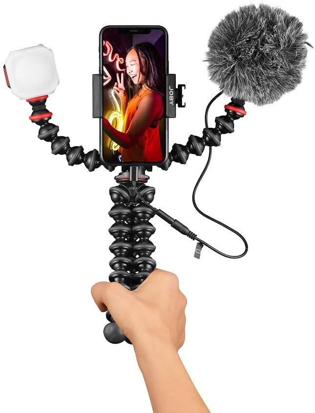 JOBY GorillaPod - Kit de vlogging móvil (plataforma de teléfono int...