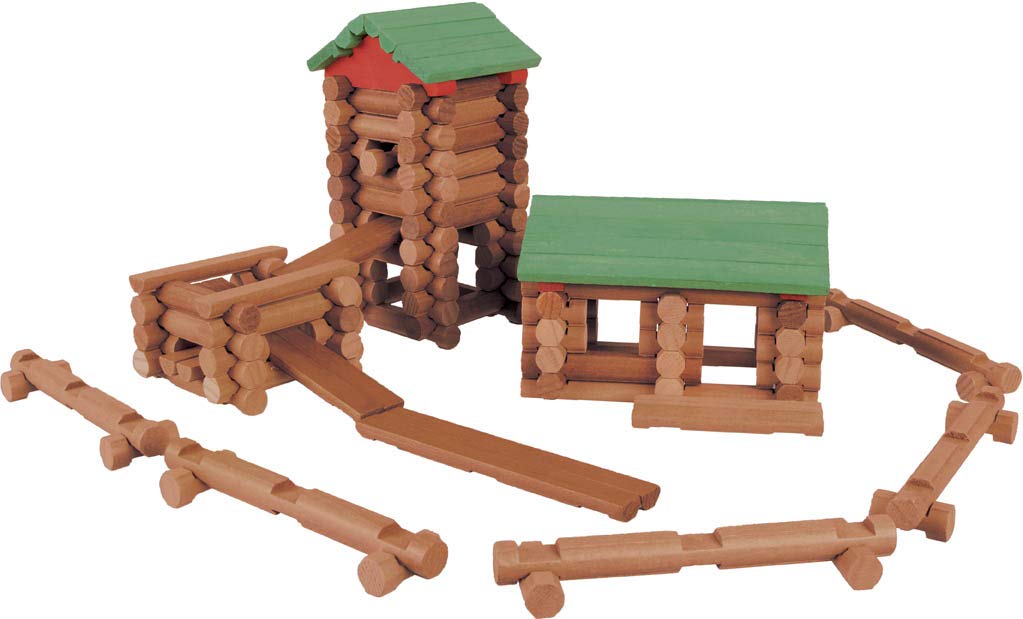 Set de construcción infantil Lincoln Logs, 327 piezas, para niños d...