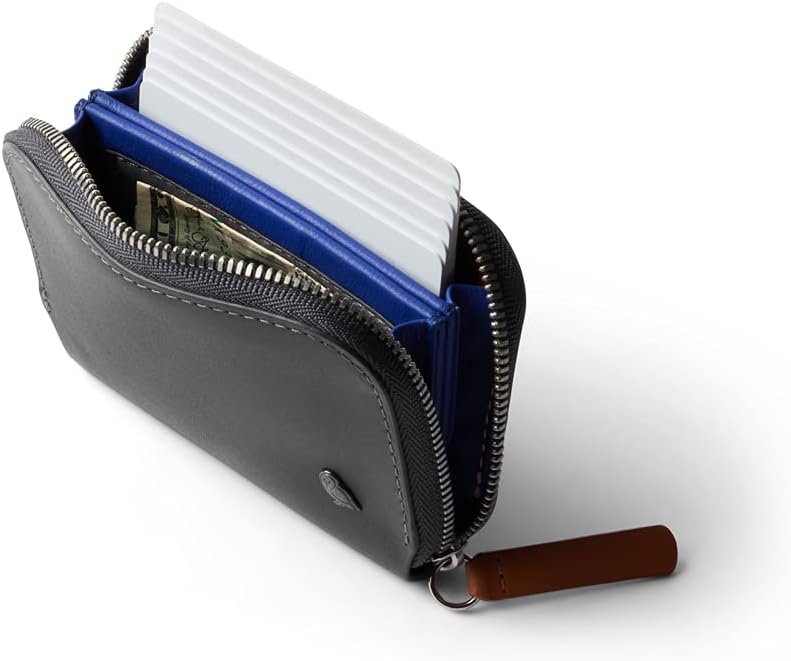 Bellroy Folio Mini, Monedero de Cuero - CharcoalCobalt | Cartera co...