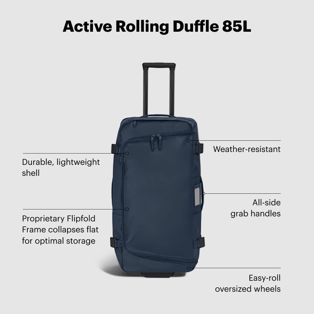 Bolsa de viaje enrollable Away 85L, Azul marino | Bolsa de viaje co...
