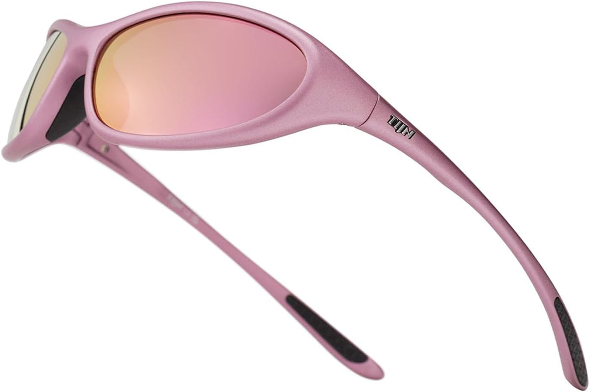 TIJN Gafas de sol deportivas UV400 envolventes para hombres y mujer...