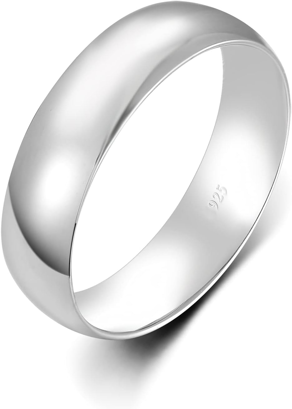 Anillo de boda de calce cómodo, resistentes al deslustre, liso, pul...