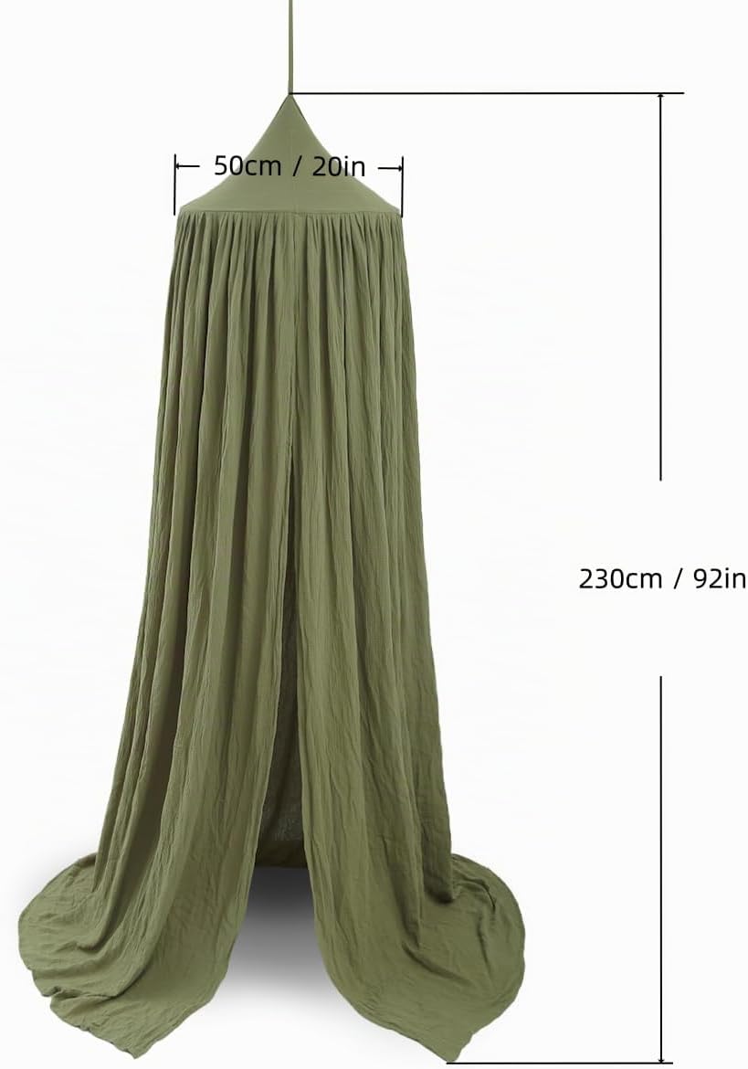 Vhaso Dosel de Cama de Algodón para Niños, Habitación del Bebé Cort...