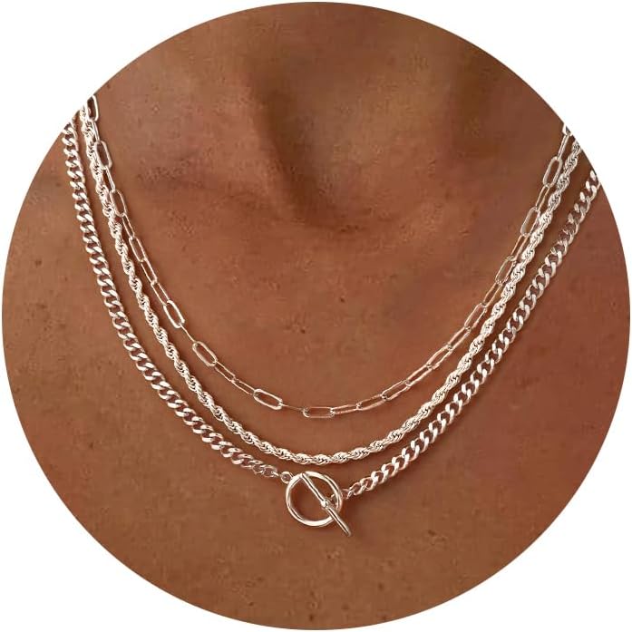 Carffordo - Collares chapados en oro para mujer, delicados collares...
