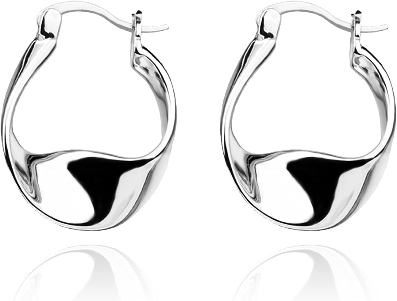 Aretes de Plata de Ley 925 Aretes de Aro de Plata para Mujeres Aros...