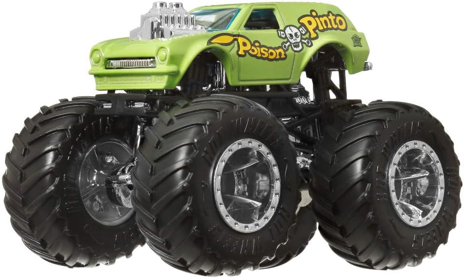 Hot Wheels Monster Trucks Paquete de 4, Juego de 4 vehículos de jug...